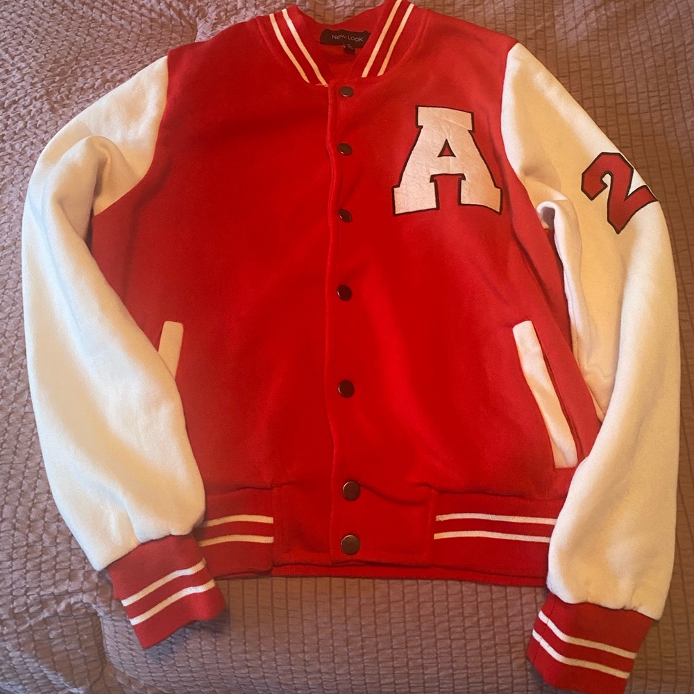 Red and White Baseball Jersey Style with the letter “A”